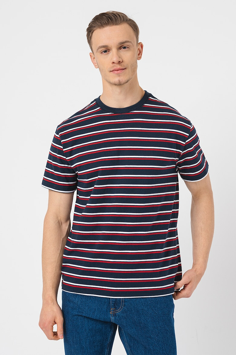 Tommy Jeans Tricou cu decolteu la baza gatului si model in dungi - Pled.ro