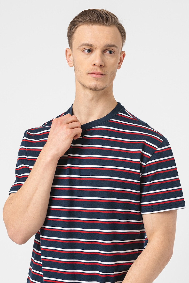 Tommy Jeans Tricou cu decolteu la baza gatului si model in dungi - Pled.ro