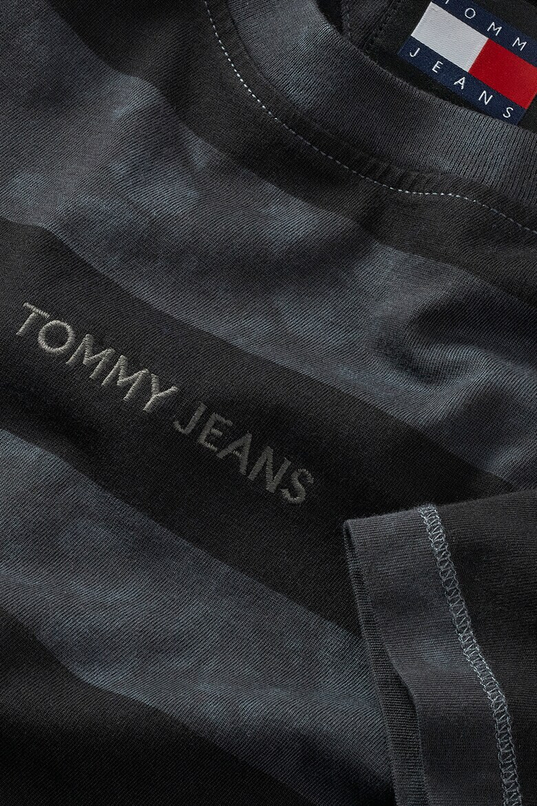 Tommy Jeans Tricou cu decolteu la baza gatului si model in dungi - Pled.ro