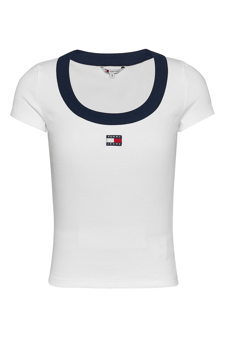 Tommy Jeans Tricou cu decolteu rotund contrastant - Pled.ro