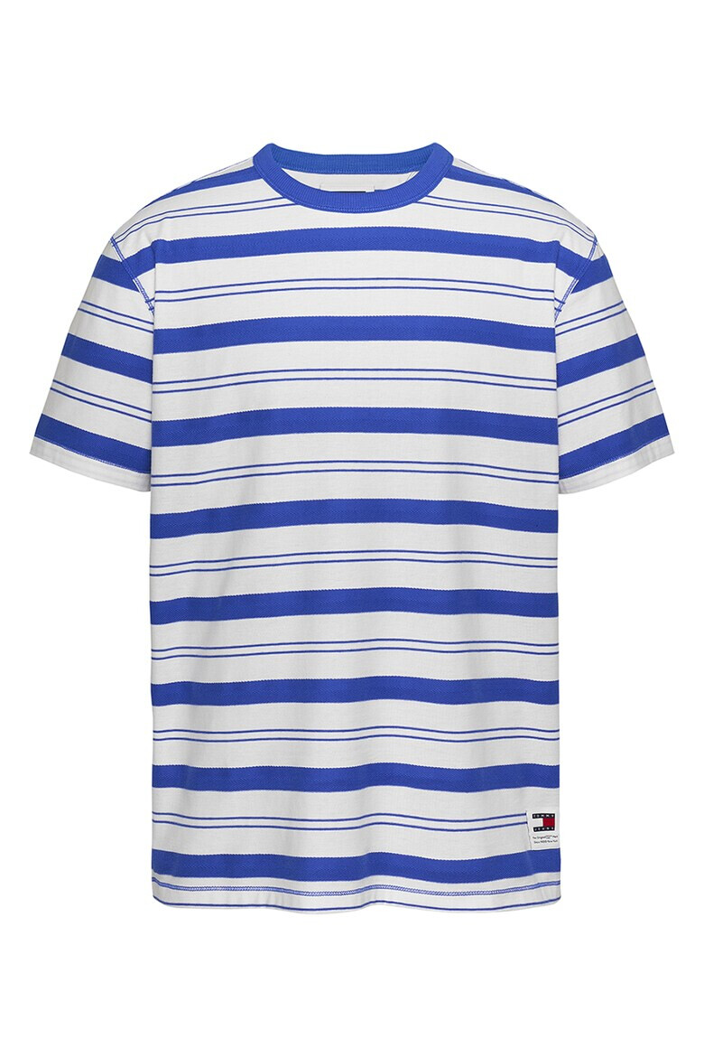 Tommy Jeans Tricou cu decolteu rotund si model in dungi - Pled.ro