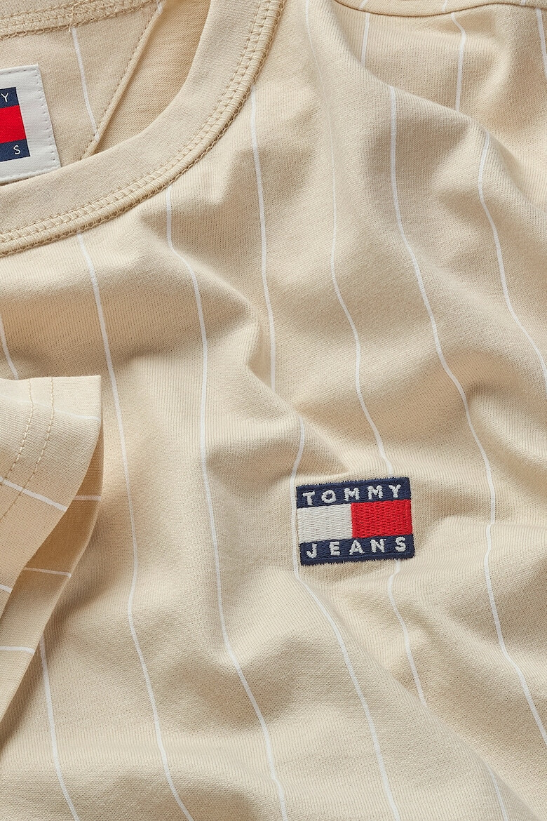 Tommy Jeans Tricou de bumbac cu dungi - Pled.ro