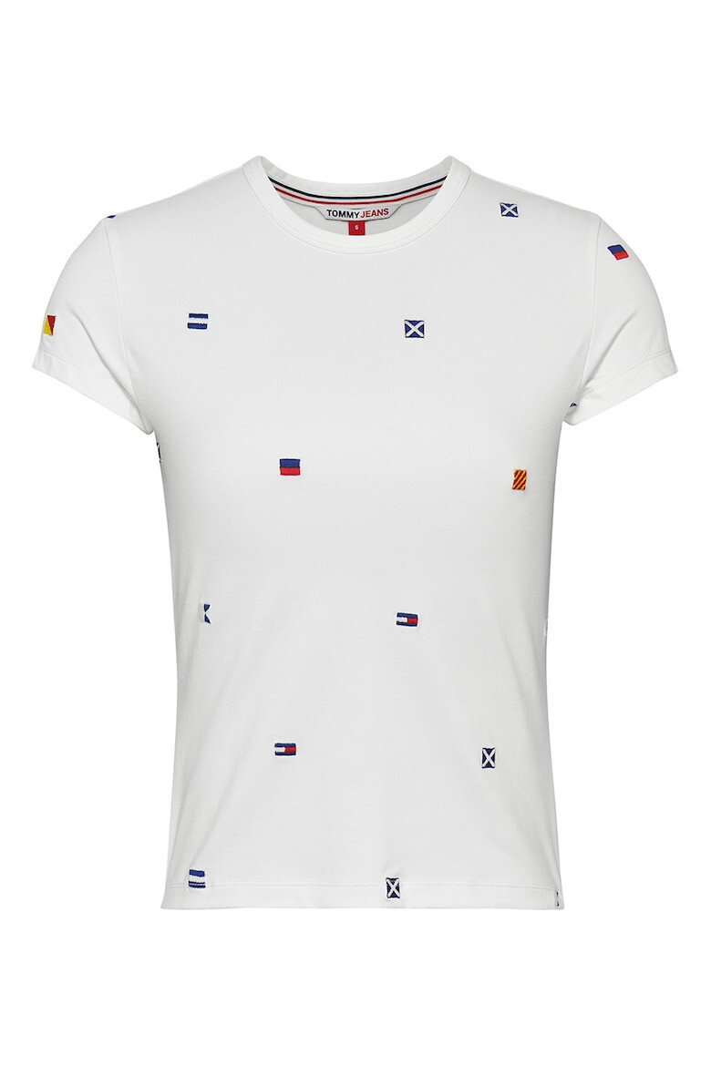 Tommy Jeans Tricou din amestec de bumbac organic cu detalii brodate - Pled.ro