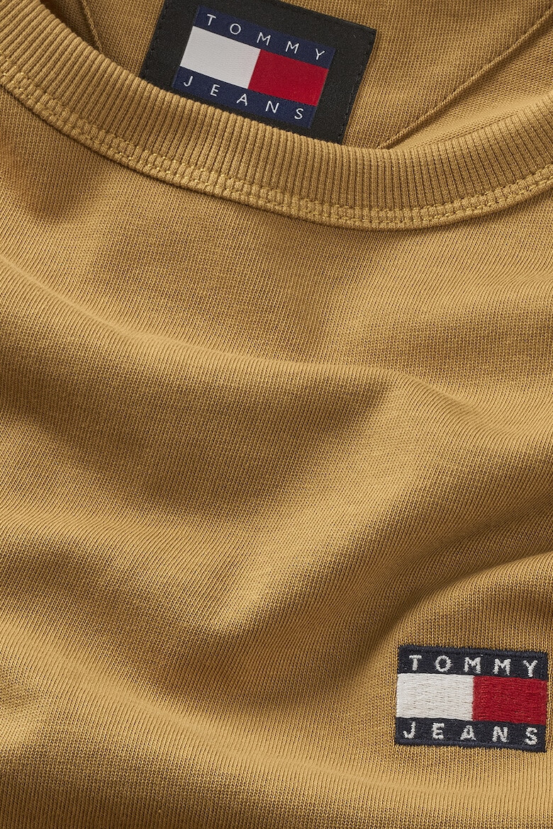 Tommy Jeans Tricou din bumbac cu decolteu la baza gatului si detaliu logo - Pled.ro