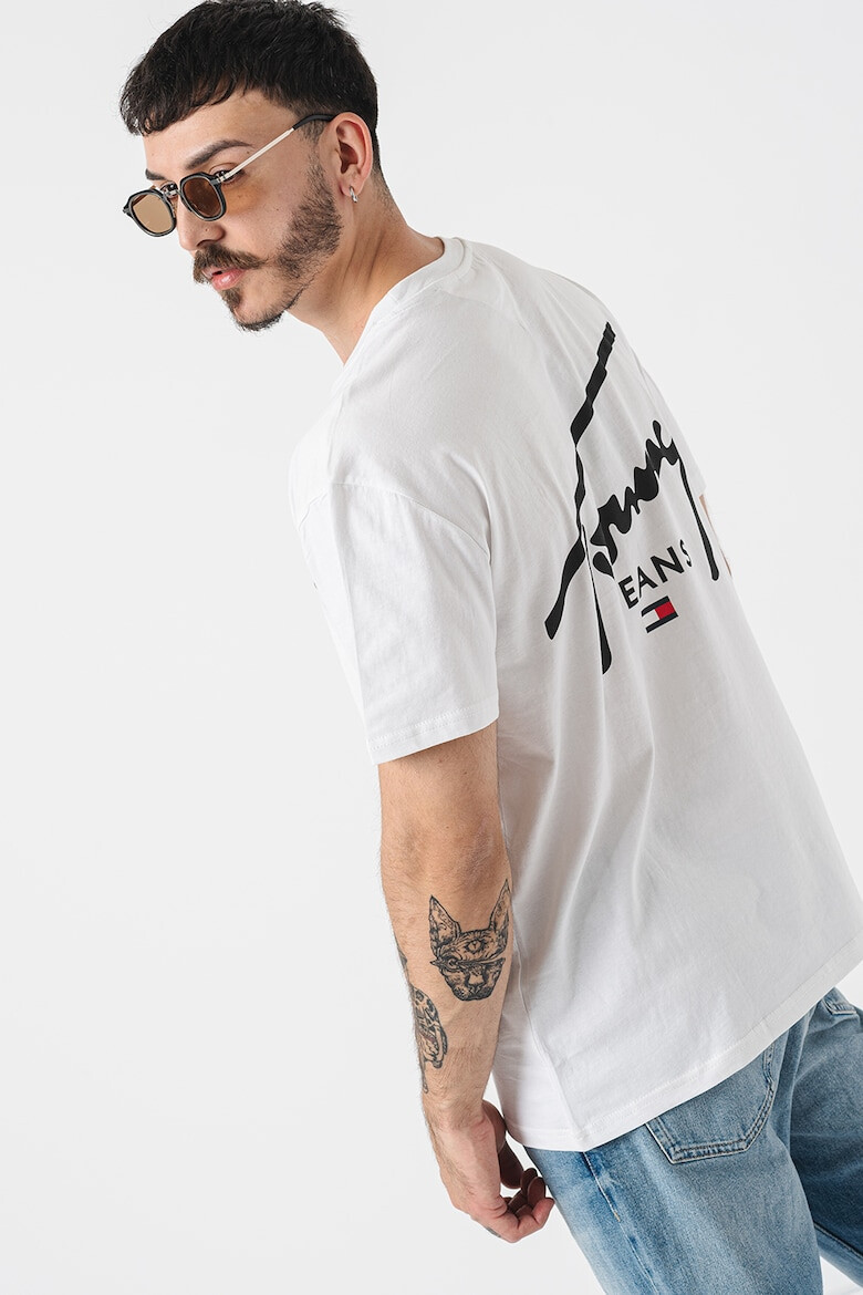 Tommy Jeans Tricou cu decolteu la baza gatului si imprimeu logo - Pled.ro