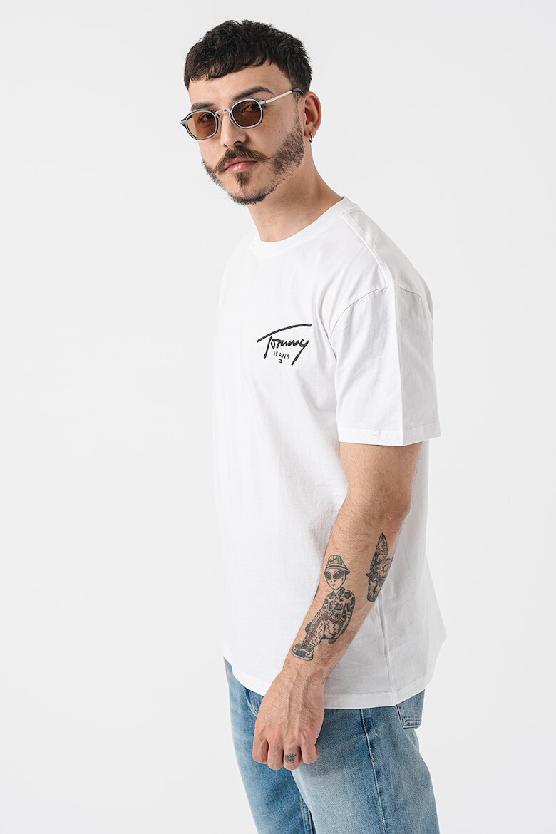 Tommy Jeans Tricou cu decolteu la baza gatului si imprimeu logo - Pled.ro