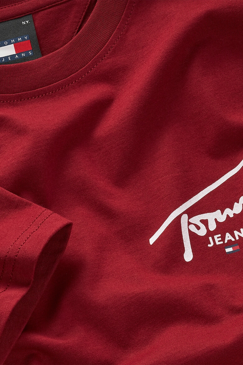 Tommy Jeans Tricou cu decolteu la baza gatului si imprimeu logo - Pled.ro