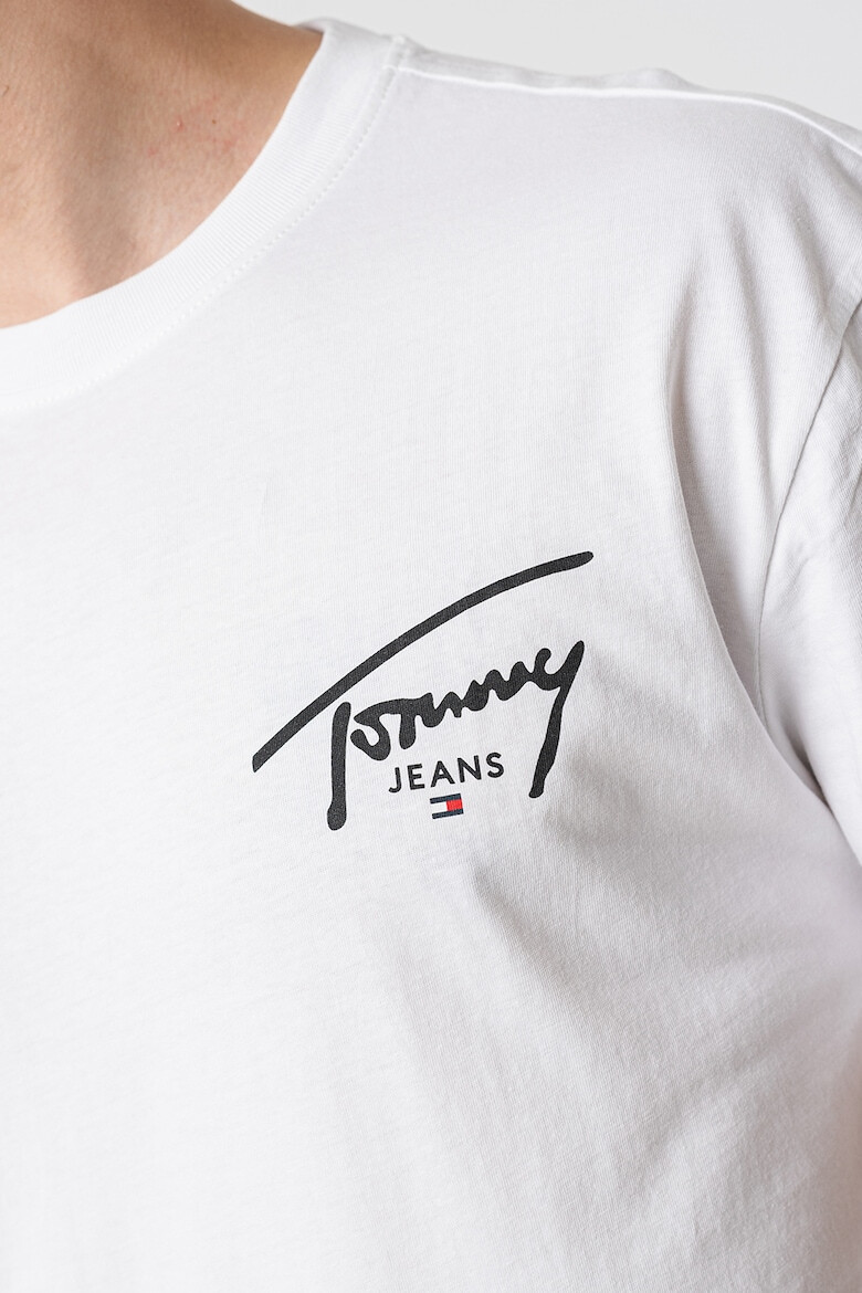 Tommy Jeans Tricou cu decolteu la baza gatului si imprimeu logo - Pled.ro