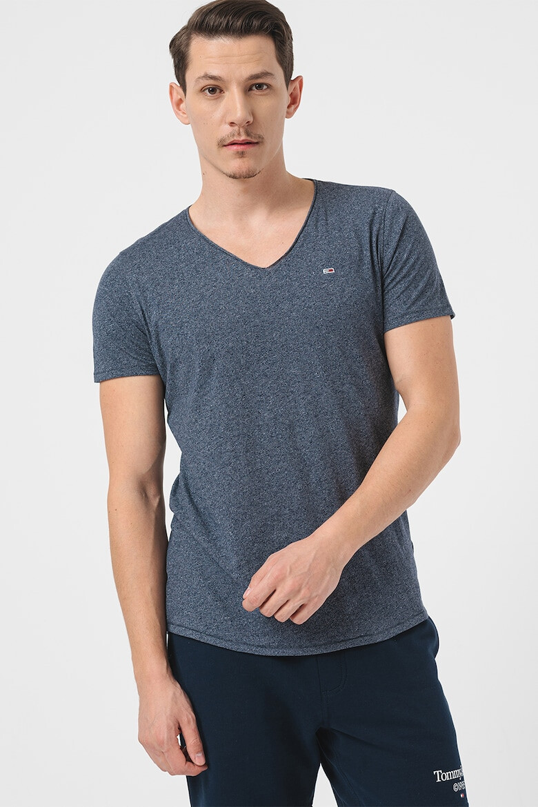 Tommy Jeans Tricou slim fit cu decolteu in V Jaspe - Pled.ro