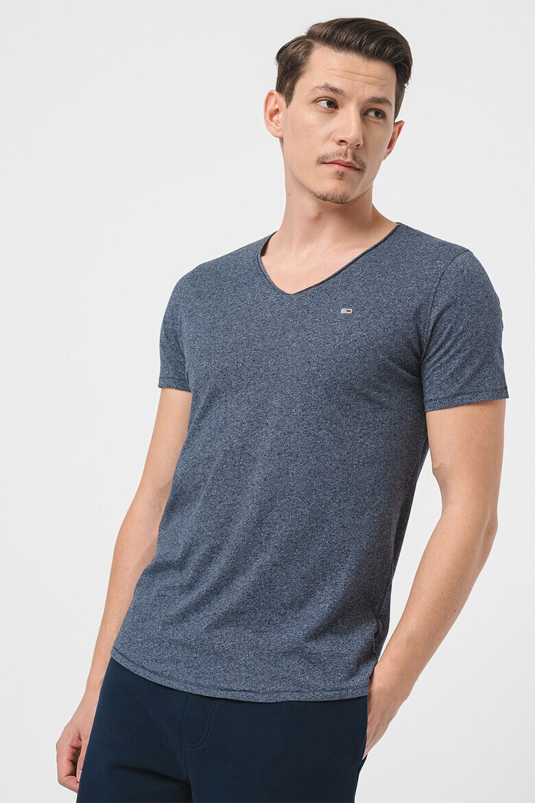 Tommy Jeans Tricou slim fit cu decolteu in V Jaspe - Pled.ro