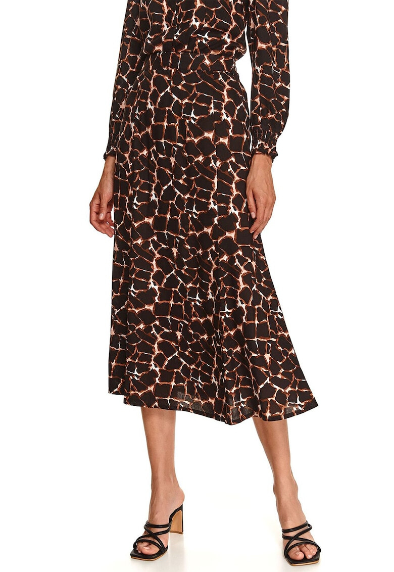 Top Secret Fusta cu talie inalta si animal print - Pled.ro