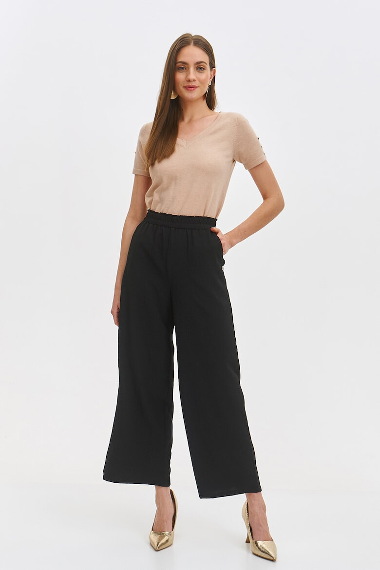 Top Secret Pantaloni crop cu banda elastica in talie - Pled.ro