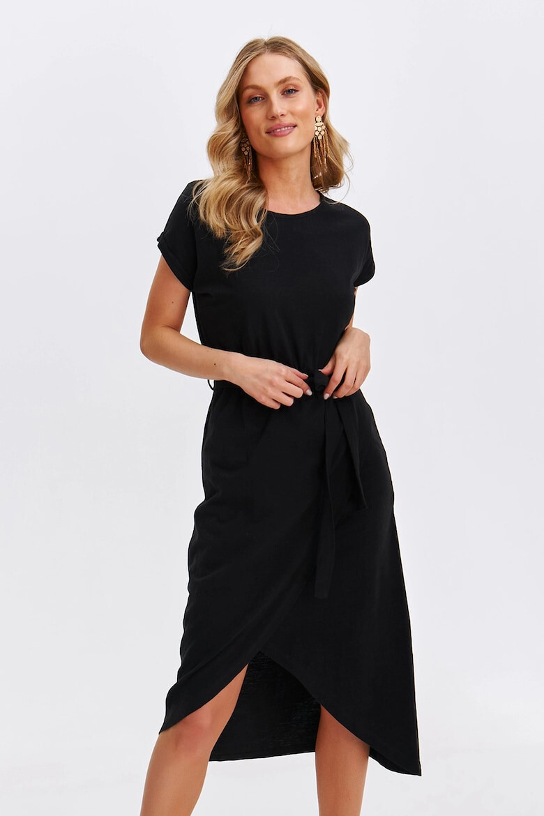 Top Secret Rochie asimetrica de bumbac cu cordon in talie - Pled.ro