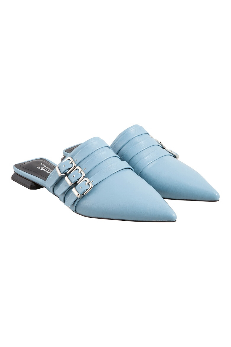 Tosca Blu Saboti de piele ecologica cu catarame decorative - Pled.ro