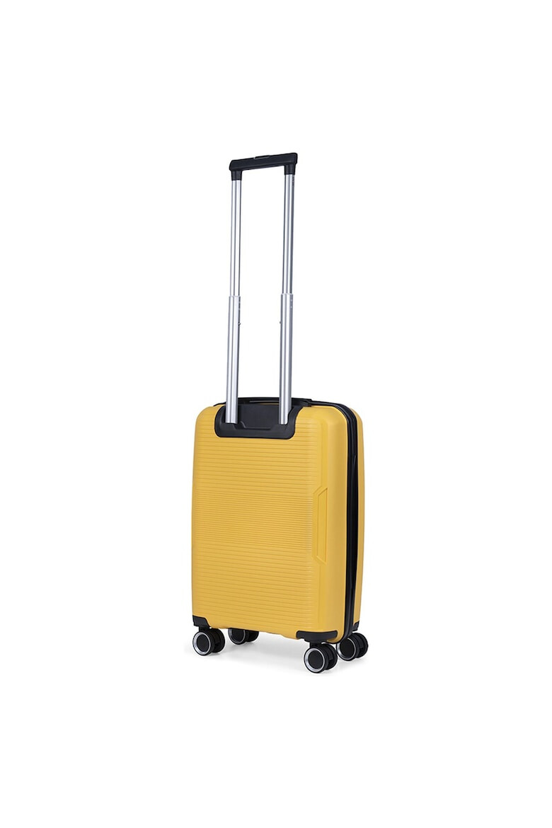 TravelZ Set trolere Swinger polipropilena cifru TSA 4 roti duble 3 piese galben - Pled.ro