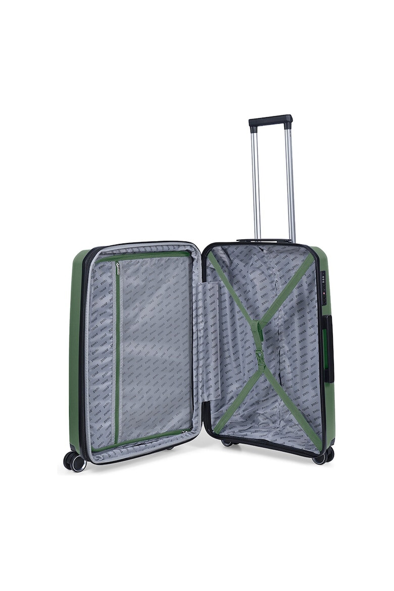 TravelZ Set trolere Swinger polipropilena cifru TSA 4 roti duble 3 piese verde - Pled.ro