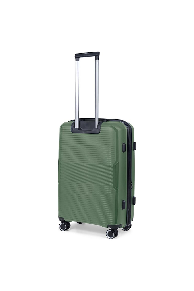 TravelZ Set trolere Swinger polipropilena cifru TSA 4 roti duble 3 piese verde - Pled.ro