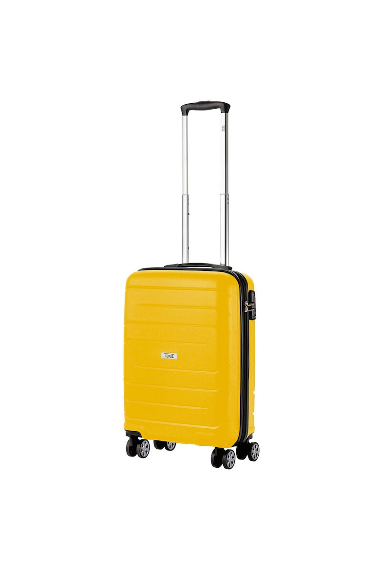 TravelZ Troler Cabina BIG BARS Polipropilena 4 Roti 55 cm Galben - Pled.ro