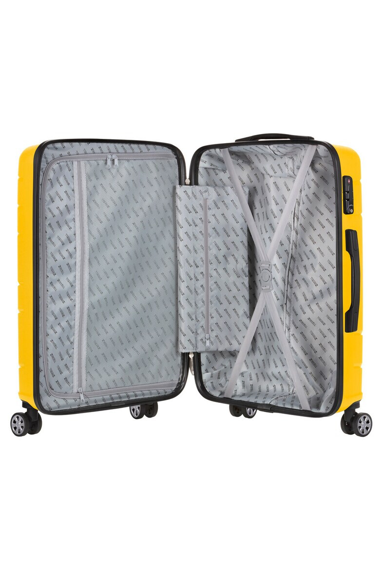 TravelZ Troler Cabina BIG BARS Polipropilena 4 Roti 55 cm Galben - Pled.ro