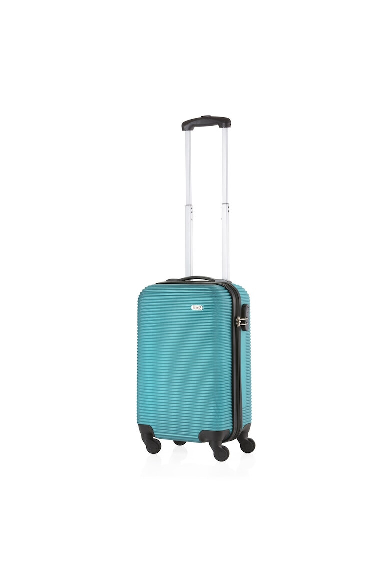 TravelZ Troler Cabina Horizon ABS 4 Roti 54 cm Albastru Aqua - Pled.ro