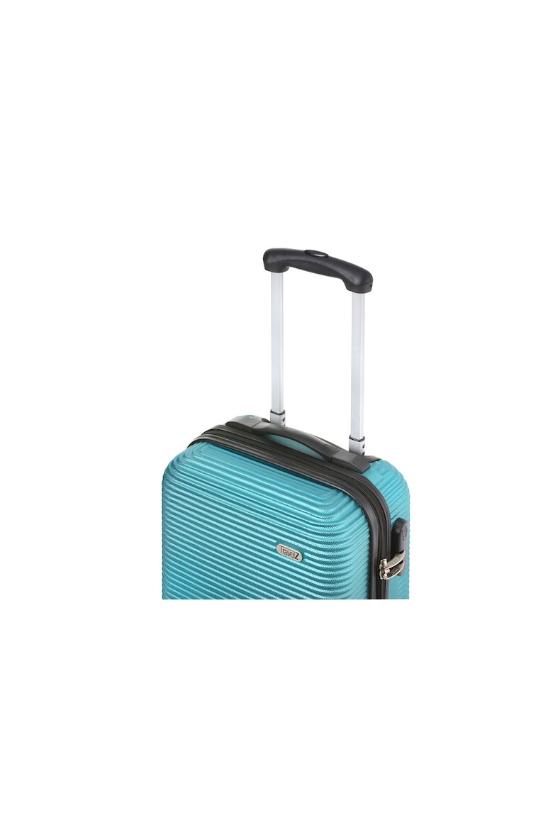 TravelZ Troler Cabina Horizon ABS 4 Roti 54 cm Albastru Aqua - Pled.ro