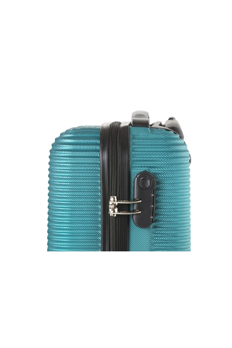 TravelZ Troler Cabina Horizon ABS 4 Roti 54 cm Albastru Aqua - Pled.ro