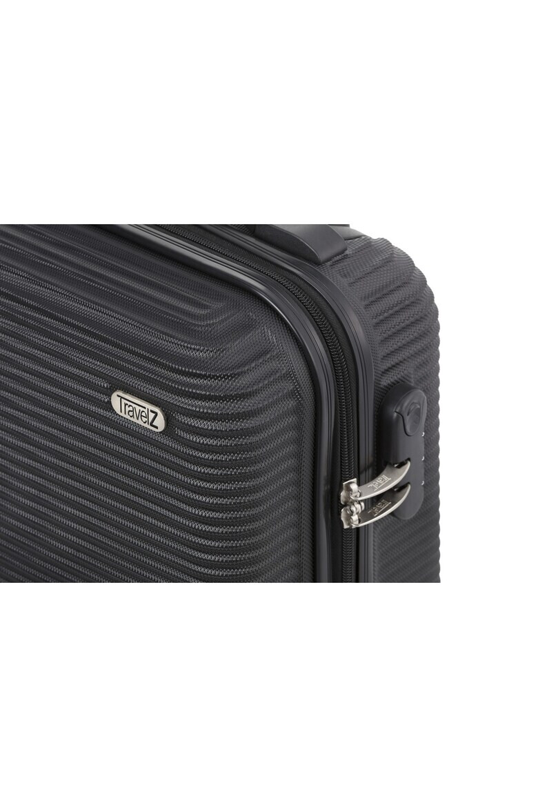 TravelZ Troler Cabina Horizon ABS 4 Roti 54 cm Negru - Pled.ro