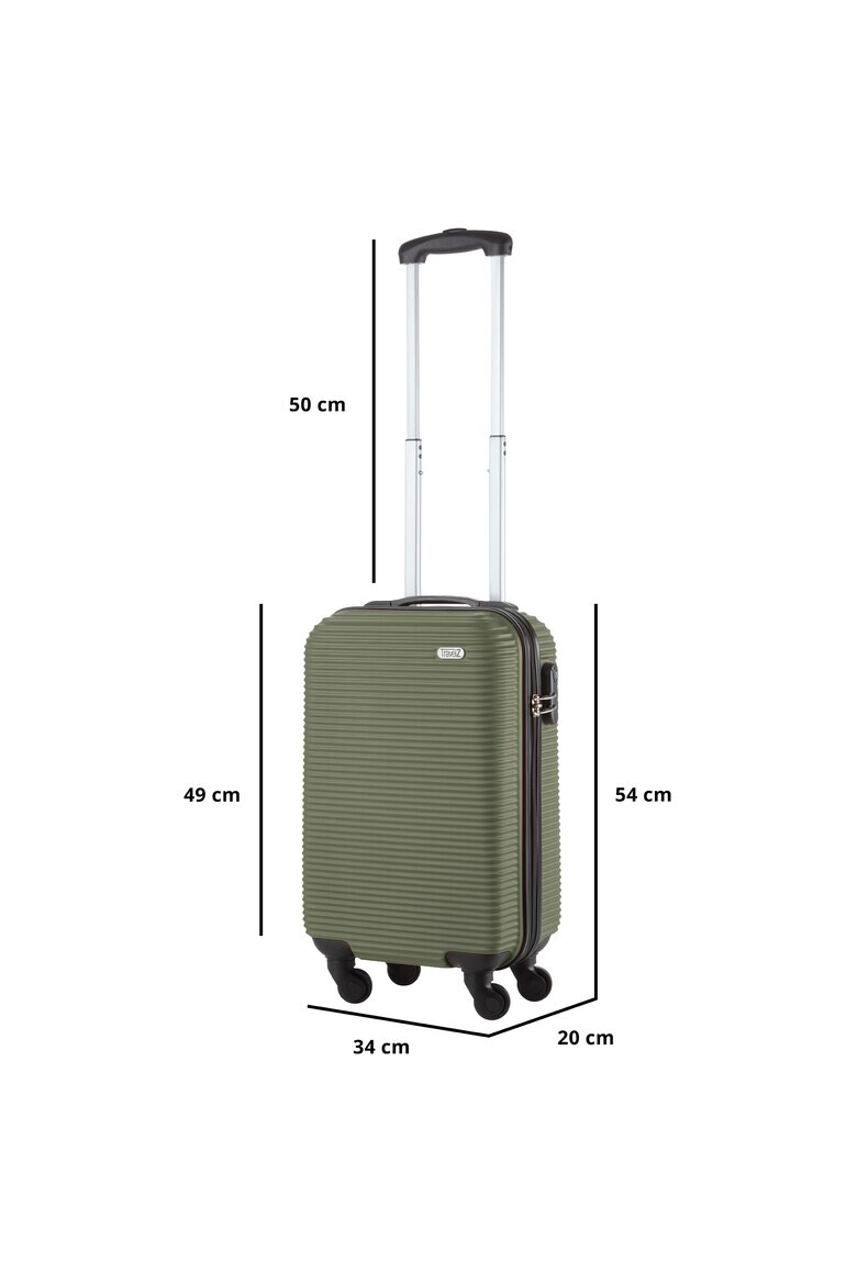 TravelZ Troler Cabina Horizon ABS 4 Roti 54 cm Verde Inchis - Pled.ro