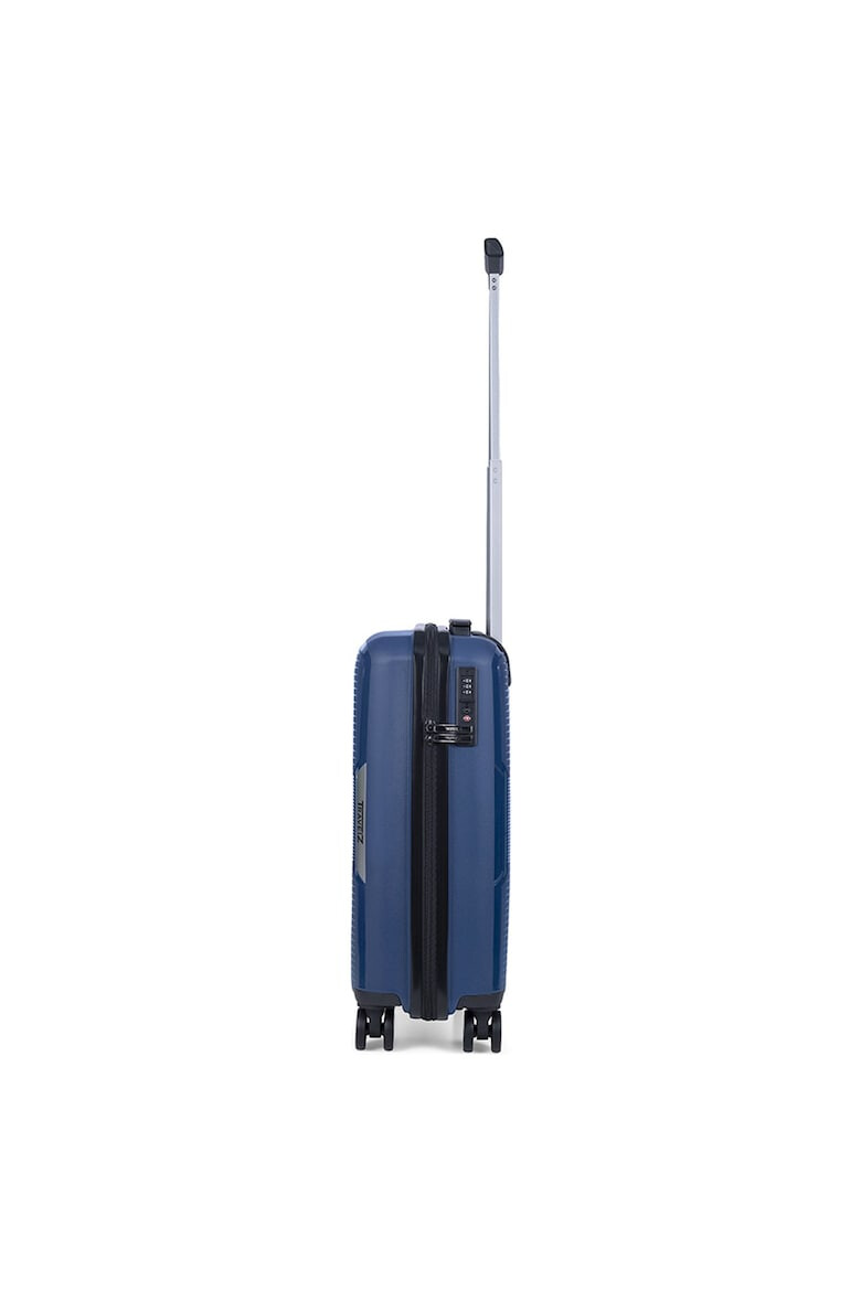 TravelZ Troler de cabina Swinger polipropilena cifru TSA 4 roti duble 55 cm albastru - Pled.ro