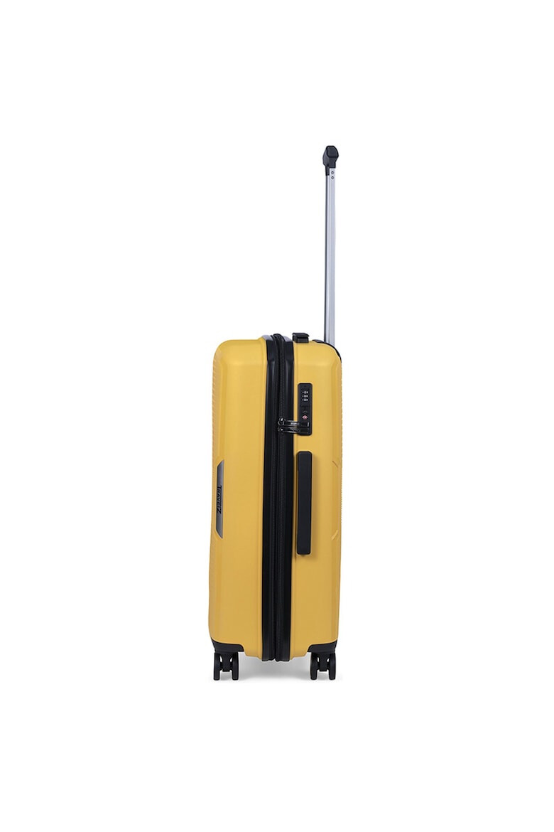 TravelZ Troler mediu extensibil Swinger polipropilena cifru TSA 4 roti duble 67 cm galben - Pled.ro