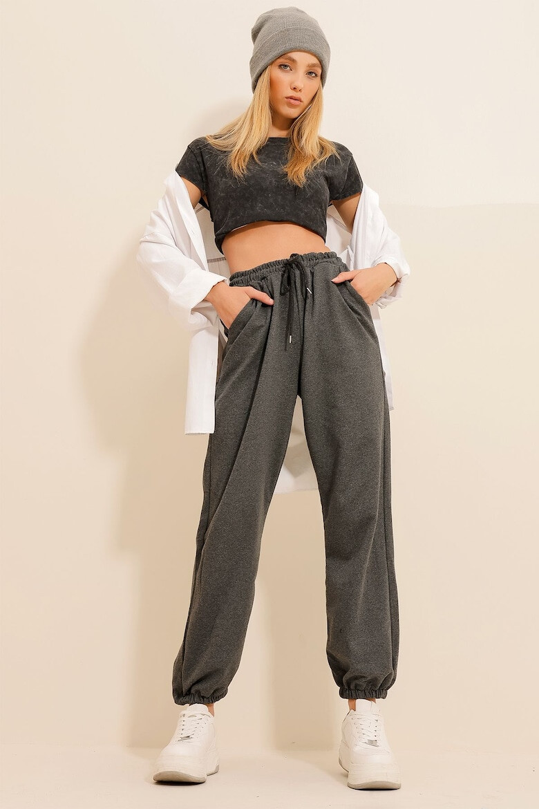 Trend Alaçatı Stili Pantaloni dama 936177871 Bumbac - Pled.ro