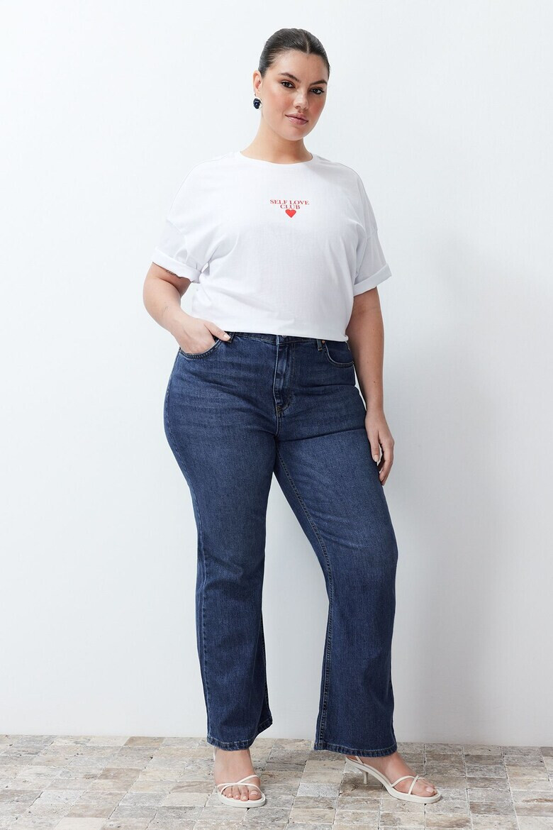 Trendyol Blugi evazati plus size cu talie inalta - Pled.ro