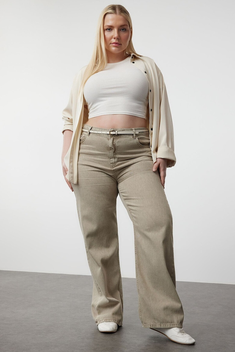 Trendyol Blugi plus size cu talie inalta - Pled.ro