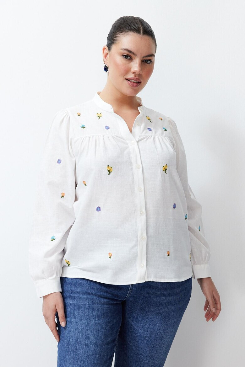 Trendyol Camasa plus size cu model floral - Pled.ro