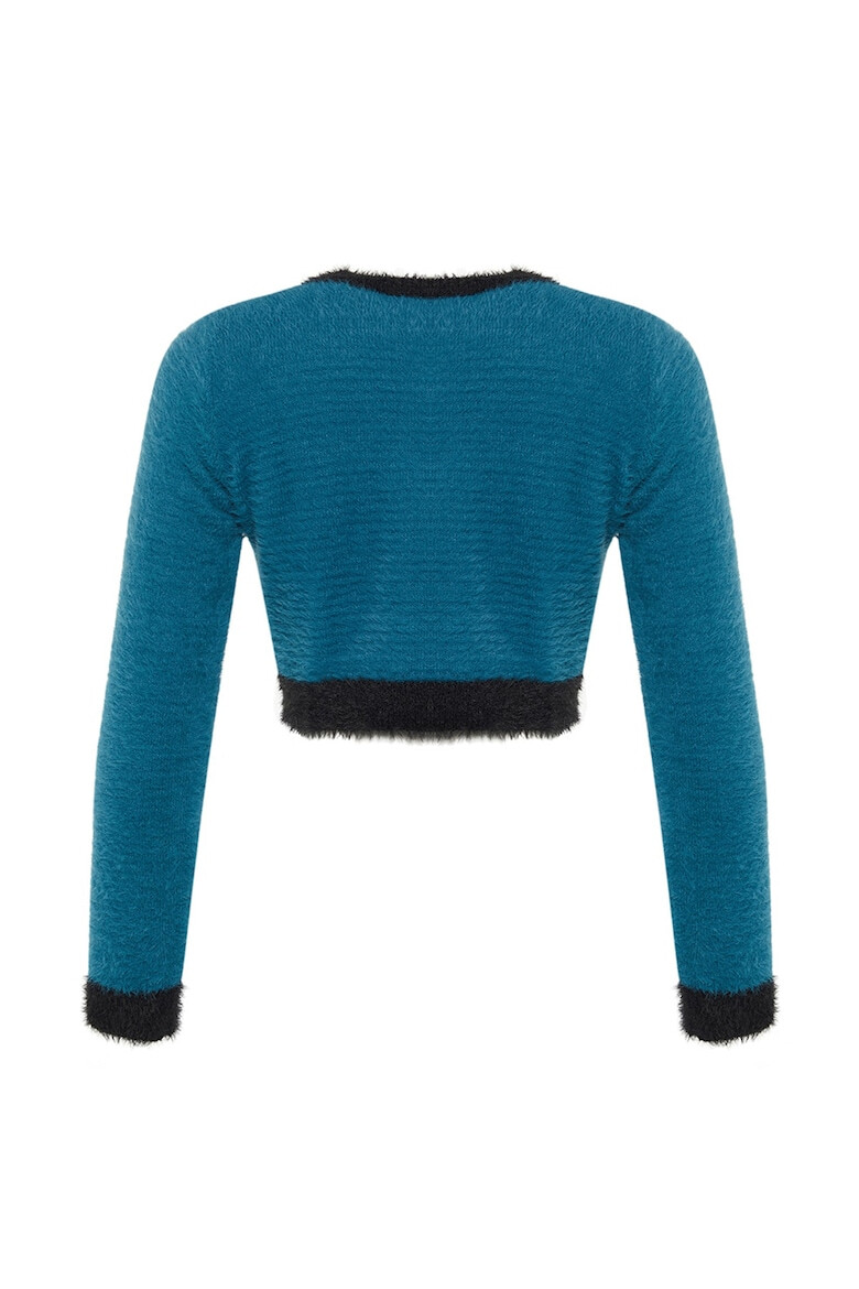 Trendyol Cardigan crop pufos - Pled.ro