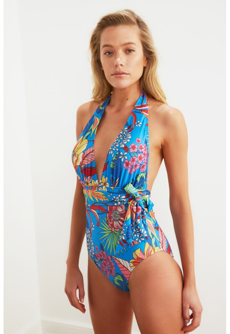 Trendyol Costum de baie intreg cu model floral - Pled.ro