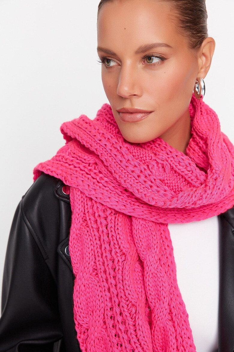 Trendyol Esarfa dama 1623397871 Acril Fucsia - Pled.ro