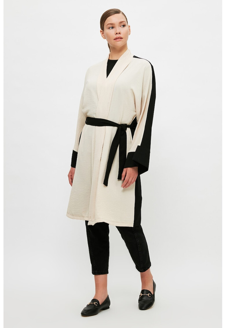 Trendyol Kimono cu segment contrastant - Pled.ro