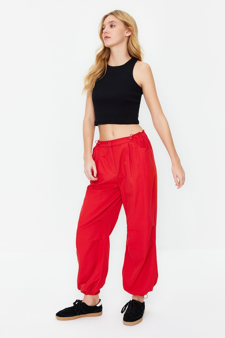 Trendyol Pantaloni dama 1217017871 Bumbac/Poliester - Pled.ro