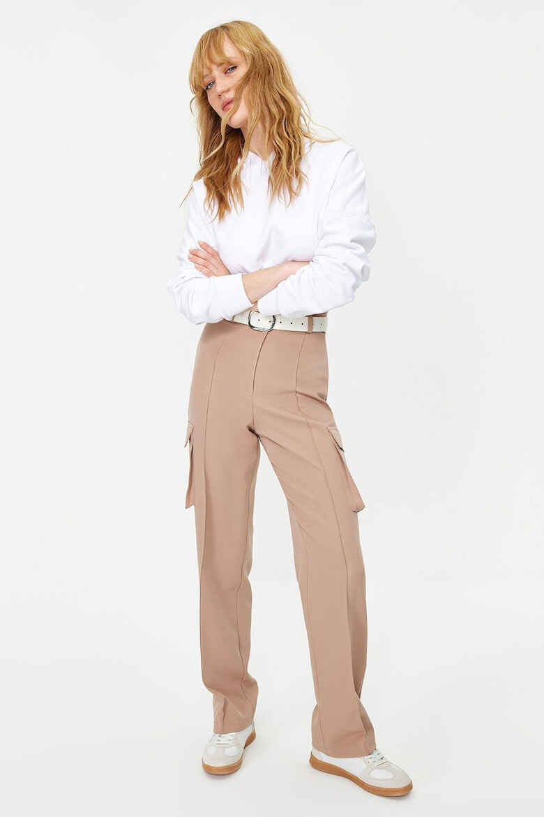 Trendyol Pantaloni dama 1240317871 Poliester/Elastan - Pled.ro