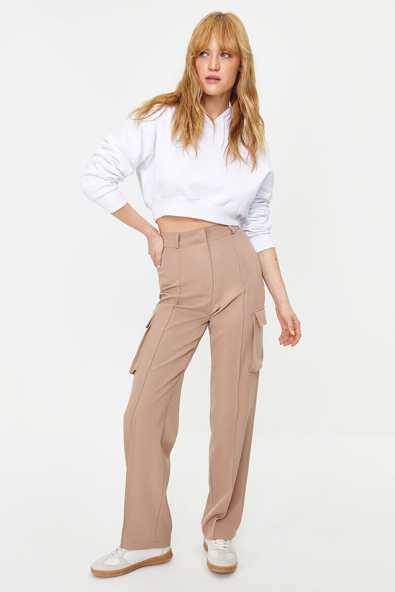 Trendyol Pantaloni dama 1240317871 Poliester/Elastan - Pled.ro