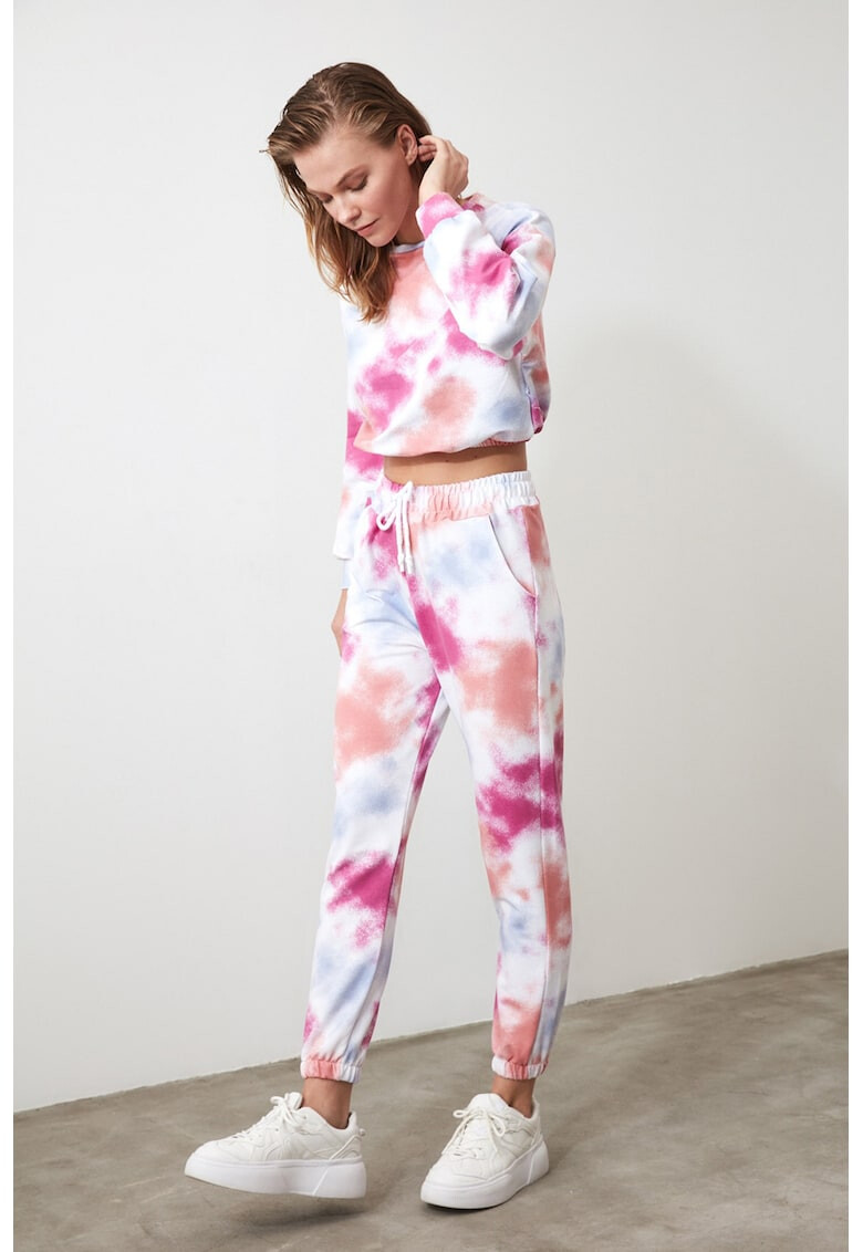 Trendyol Pantaloni sport cu model tie-dye - Pled.ro