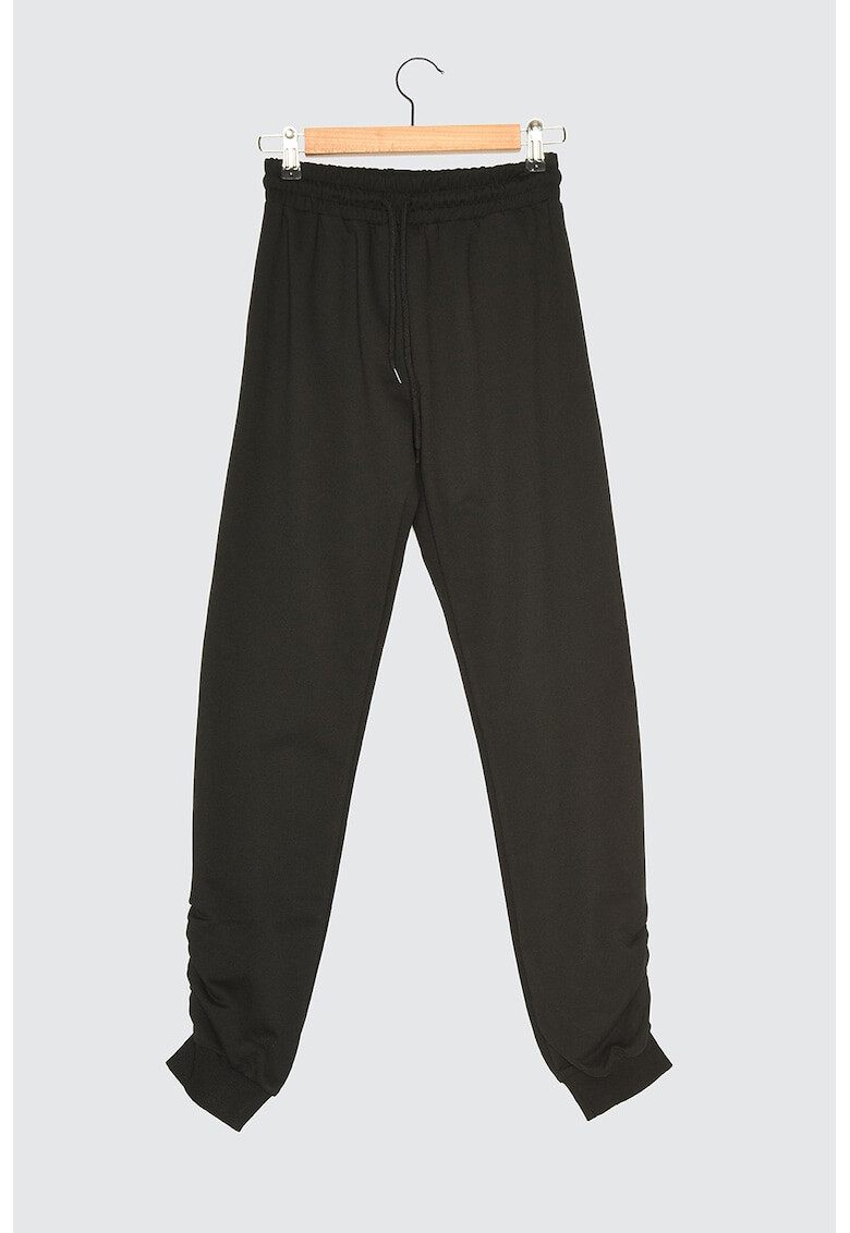 Trendyol Pantaloni sport de bumbac cu snur in talie - Pled.ro