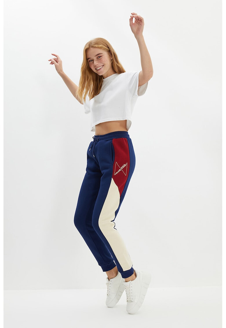 Trendyol Pantaloni sport din amestec de bumbac cu talie inalta - Pled.ro