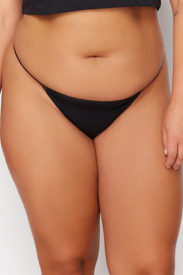 Trendyol Set de chiloti tanga plus size -3 perechi - Pled.ro