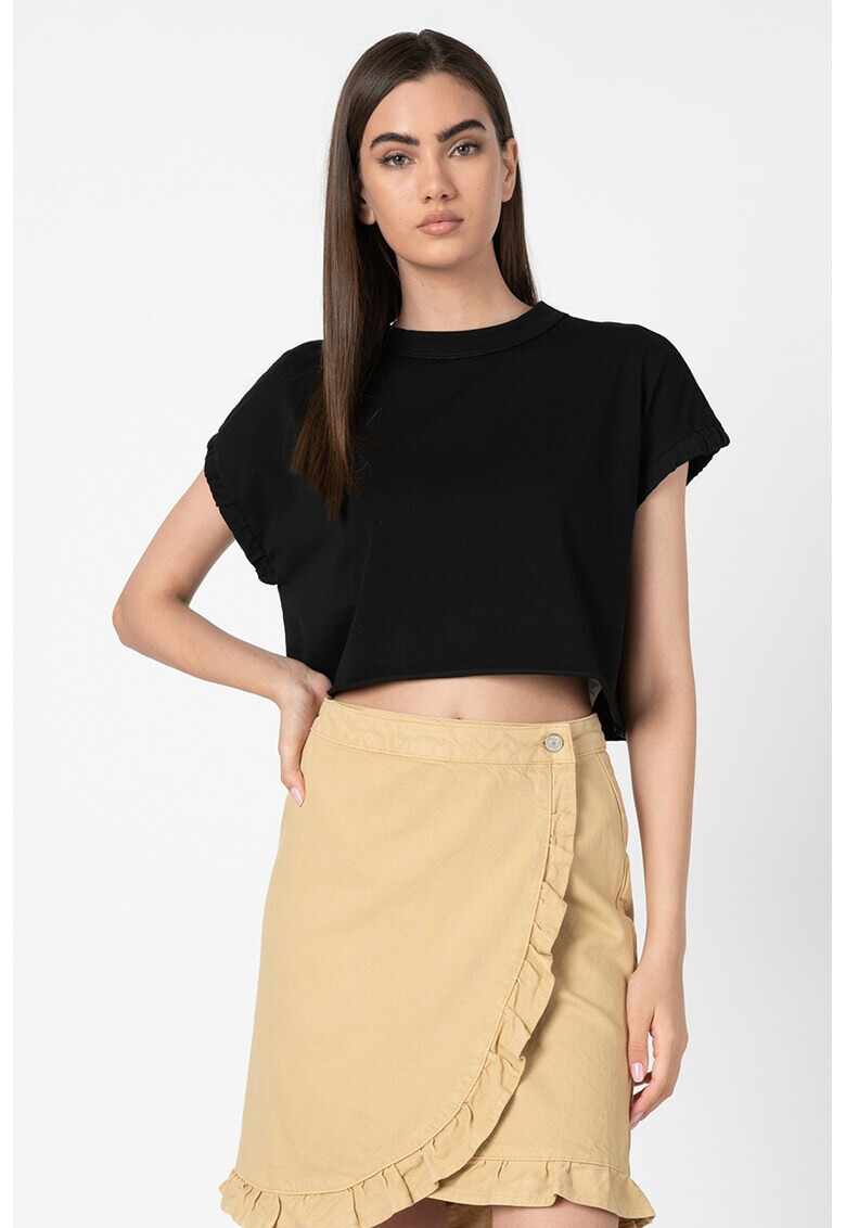 Trendyol Tricou crop cu decolteu la baza gatului - Pled.ro