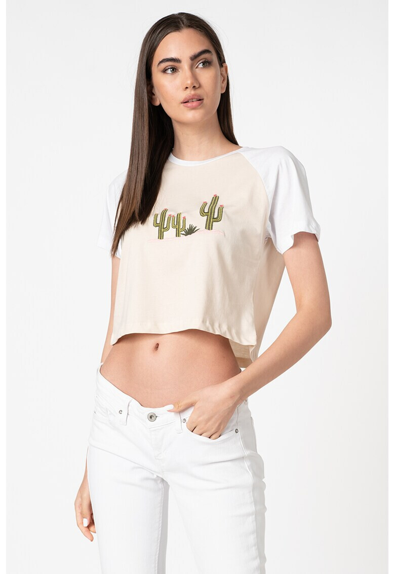 Trendyol Tricou crop cu detalii brodate - Pled.ro