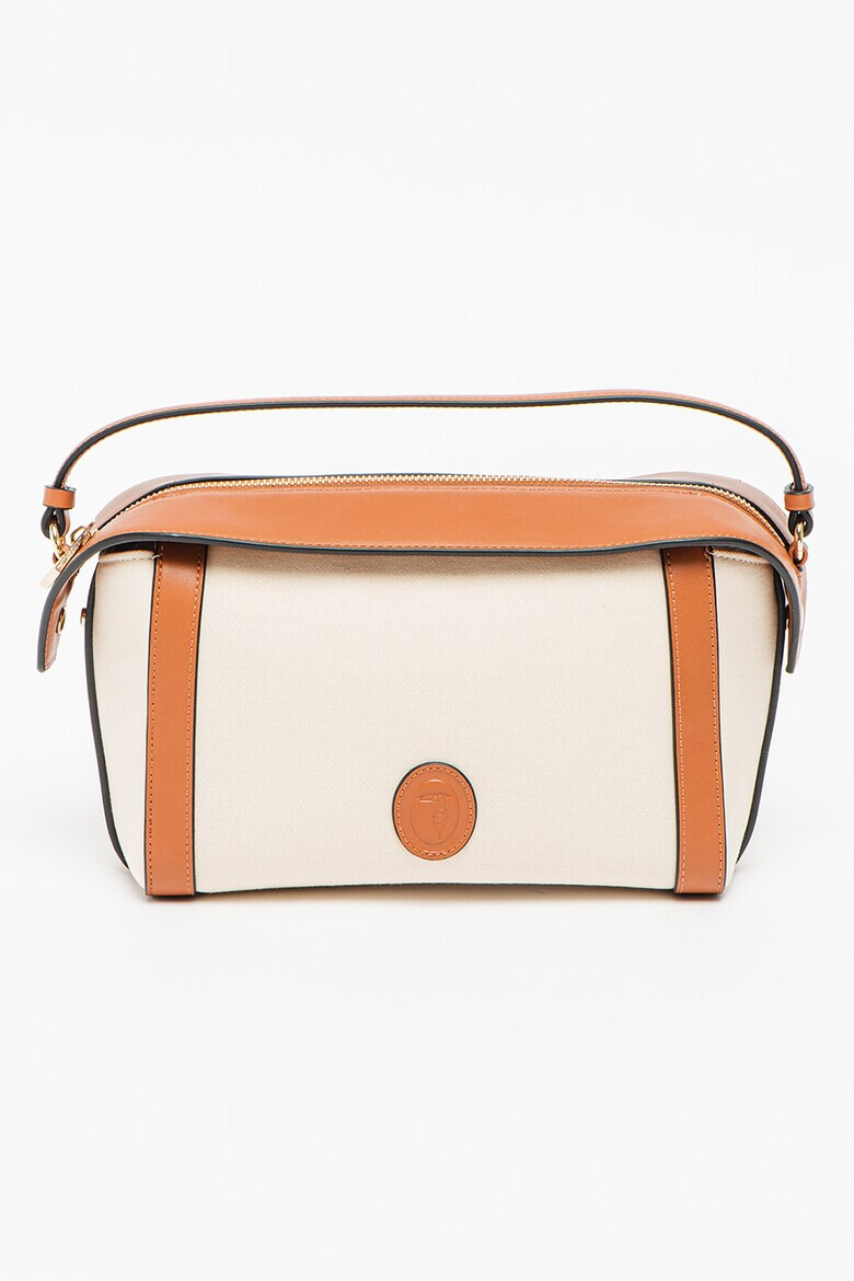 Trussardi Geanta crossbody de piele ecologica cu detalii contrastante Aster - Pled.ro