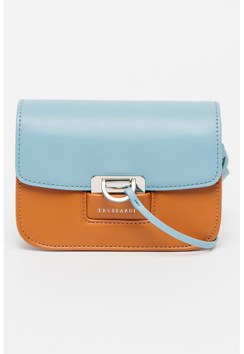 Trussardi Geanta crossbody de piele ecologica cu model in doua nuante - Pled.ro