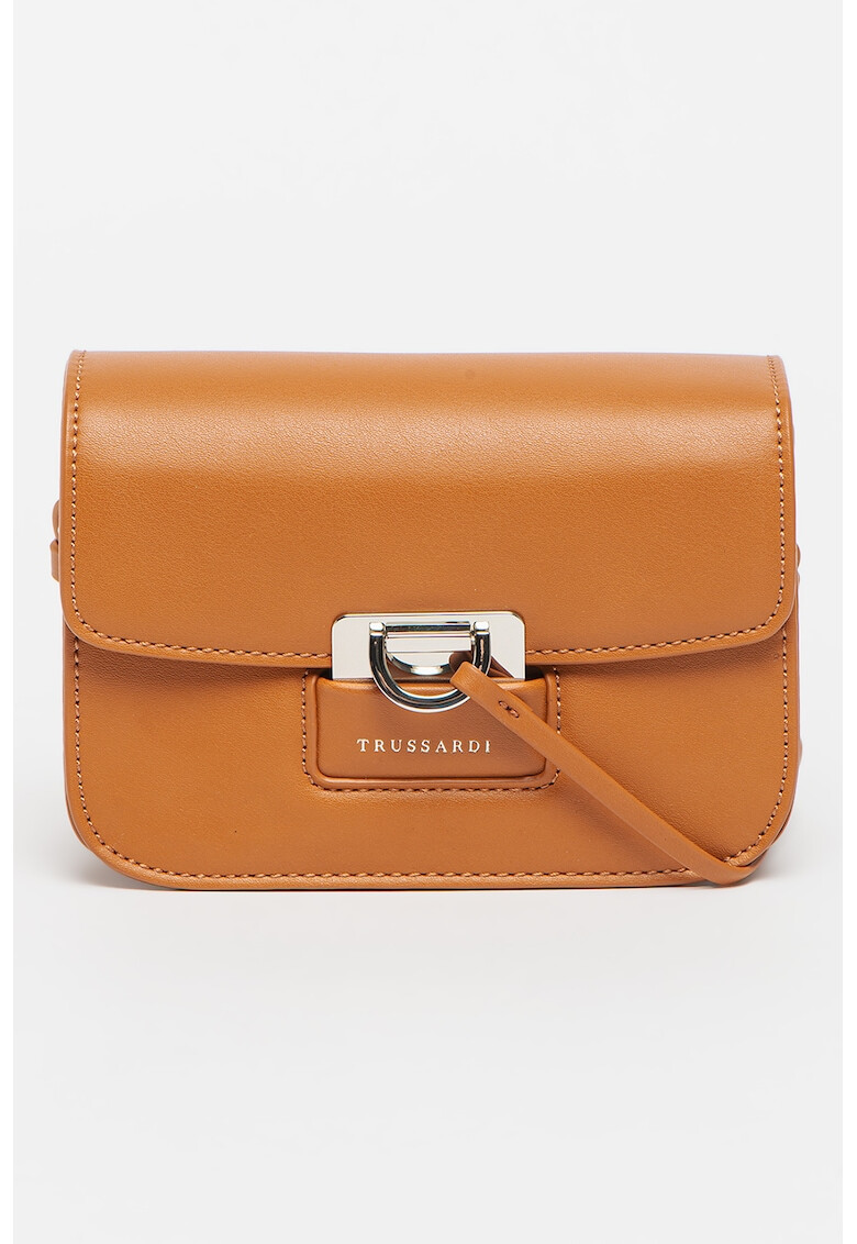 Trussardi Geanta crossbody mica de piele ecologica cu logo discret Ivy - Pled.ro